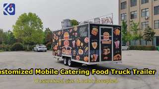 Maßgeschneiderter mobiler Catering-Food-Truck-Anhänger mit kompletter Küche für Pizza, BBQ und Eis
