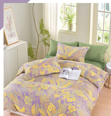 Jacquard Farbiges Baumwoll Bettwäsche Set Haushaltswaren Kissenkoffer Bett-Fitted Bettwäsche