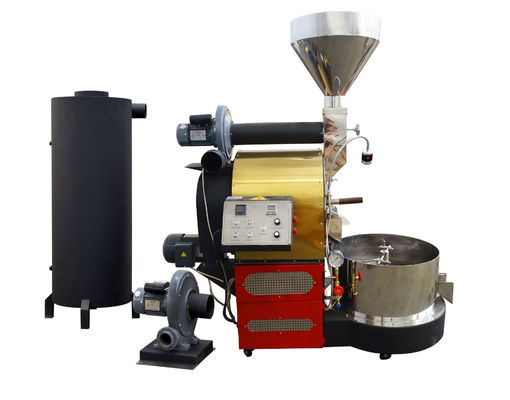 Gas-Kaffeeröster 304ss 3kg Kapazitäts-0.35kg/Hr mit Kaffee-abkühlendem Behälter