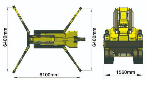 XDEM 8T 5T 3T Teleskop-Bohrkranichhebeausrüstung Mobiler Spinnekran Diesel- und elektrischer Dual-Power