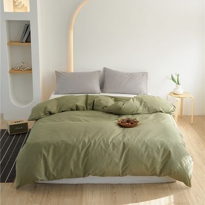 Hellgrün 100% Baumwolle Bettdecke Bettwäsche Set Kissenkoffer kundenspezifische Größe