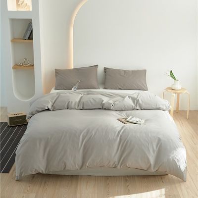 Beige 100% reine lange Baumwolldecke Bettwäsche Set Haushaltswaren Bettwäsche