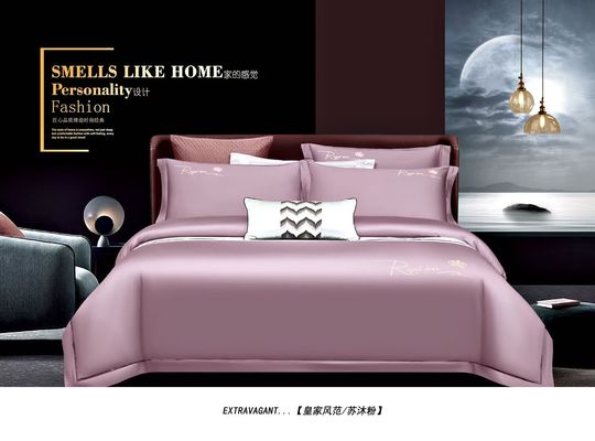 100% ägyptische Baumwolle rosa Bettdecken Set maßgeschneiderte Größe