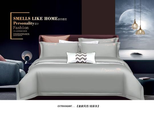 100% ägyptische Baumwolle Massivfarbe Bettdecke Bettwäsche Set Heimtextil