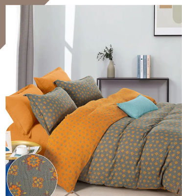 Natürliche gewaschene reine Baumwolle Jacquard-Bettwäsche Set