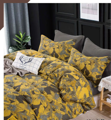 Graue Gelbe Farbe Jacquard BaumwolleBettwäsche Kissen Gehäuse