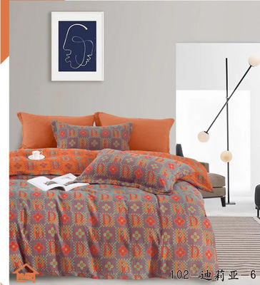 Reaktive Garne gefärbte Baumwolle Jacquard Bettwäsche Set Einbauteile