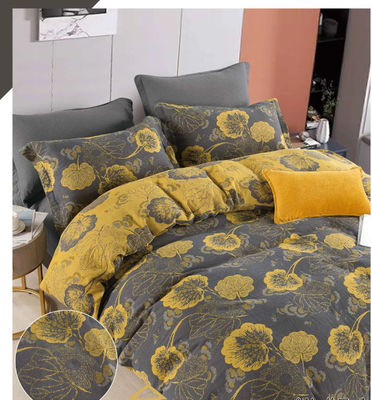 Natürliche und gesunde Baumwollfarbe Weaving Doppel Jacquard Bettwäsche Set Decke Deckel Bettwäsche