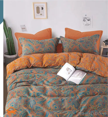 Natürliche reine Baumwollfarbe Jacquard-Bettwäsche