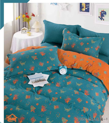 Baumwollfarbene Weaving-Bettwäsche Set Deckdecke Jacquard Stoff