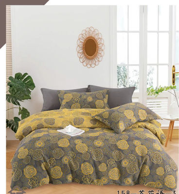 100% gewaschenes gekämmtes Baumwollfarben-Doppel-Jacquard-Bettzeug-Set