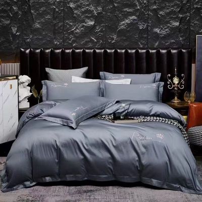 100S Ägyptische Baumwolle Stickerei Bettdecke Bettwäsche Set Heimtextil Produkt individuell Größe