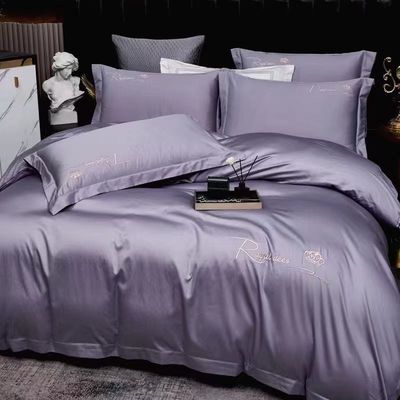 100S Ägyptische Baumwolle Stickerei Bettdecke Bettwäsche Set Heimtextil Produkt individuell Größe