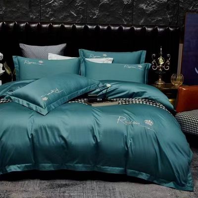 100S Ägyptische Baumwolle Stickerei Bettdecke Bettwäsche Set Heimtextil Produkt individuell Größe