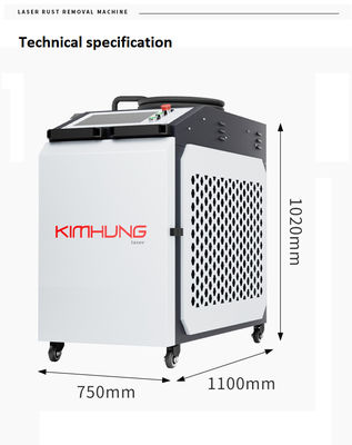 Hochgeschwindigkeits-Laserreinigungsmaschine 1500W 2000W Luftkühlung Edelstahl Material Metall Rost Öl Oxidationsschicht Entfernen