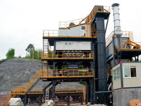 80 t/h mobile Asphalt-Batterieanlage chinesische Asphaltmischanlage hohe Effizienz