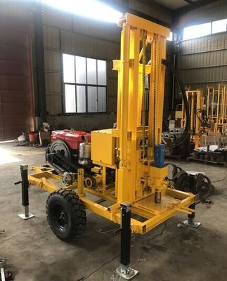 YZ50-150H Hydraulische Diesel-Wasserbohrmaschine Optional Rad/Crawler-Chassis 210m Tiefenbohrloch Bohrgerät Max 400mm Durchmesser Variable Geschwindigkeit Wasserbohrgerät für die Bewässerung von Landwirten