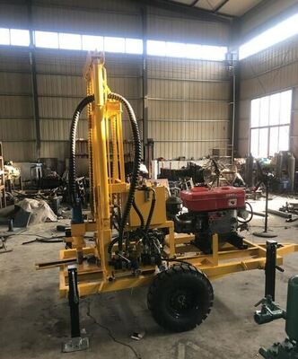 YZ50-150H Hydraulische Diesel-Wasserbohrmaschine Optional Rad/Crawler-Chassis 210m Tiefenbohrloch Bohrgerät Max 400mm Durchmesser Variable Geschwindigkeit Wasserbohrgerät für die Bewässerung von Landwirten