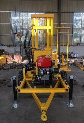 YZ50-150H Hydraulische Diesel-Wasserbohrmaschine Optional Rad/Crawler-Chassis 210m Tiefenbohrloch Bohrgerät Max 400mm Durchmesser Variable Geschwindigkeit Wasserbohrgerät für die Bewässerung von Landwirten