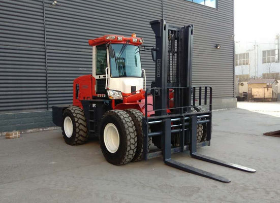 Antriebs-Gabelstapler des Rad-5.5ton 4, 25km/H aller Gelände-teleskopische Gabelstapler