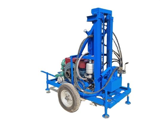 200m tragbare hydraulische Brunnenbohrung Rig For House Yard Wasser-450rpm